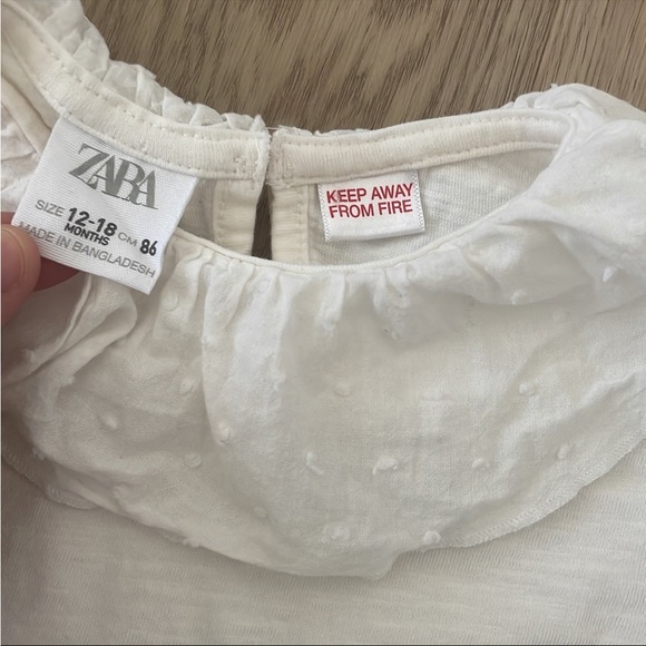 Pre Owned Set of Zara Girls Top & Leggings Sz 12-18 Mths - Picture 5 of 11